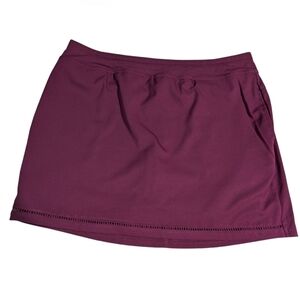 St. John's Bay Sport Maroon Red Skort Size Large NWOT Golf Tennis Pickleball